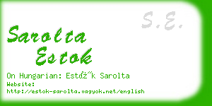 sarolta estok business card